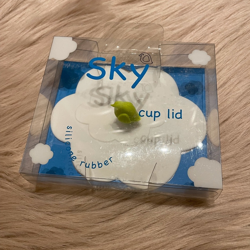 Sky cup rubber lid green bird